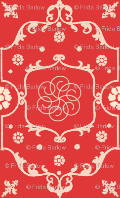 Shabby Frame in Romantic Red