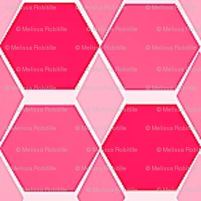 Hexagon Quilt Hot Pink
