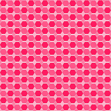 Hexagon Quilt Hot Pink fabric by mahrial on Spoonflower - custom fabric