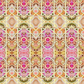 Zig Zag Behind Bars (cheerful colored abstract vertical stripe)