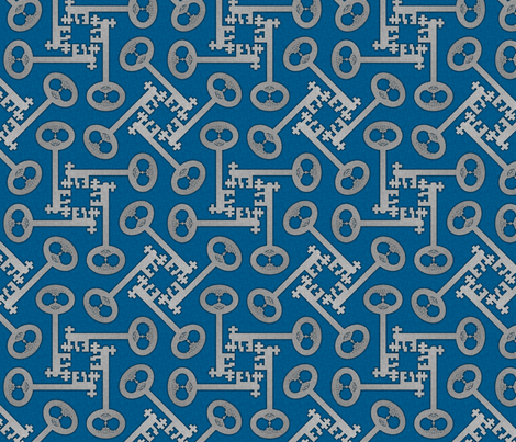 key_rotations_blue fabric by glimmericks on Spoonflower - custom fabric