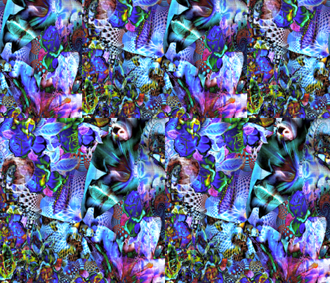 Iris and orchids fabric by whimzwhirled on Spoonflower - custom fabric