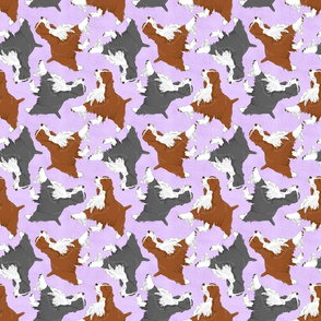 Trotting Springer Spaniels - lavender