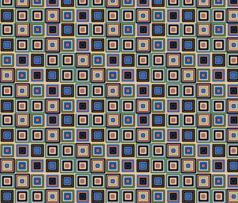 mosaic green and blue fabric by kociara on Spoonflower - custom fabric