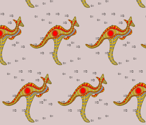 Kangaroo path fabric by wiccked on Spoonflower - custom fabric
