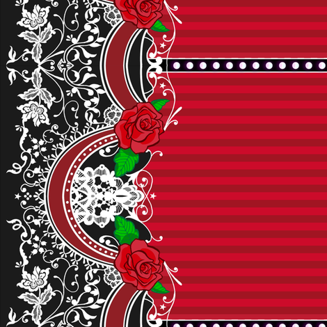 Roses Border 2 fabric by jadegordon on Spoonflower - custom fabric