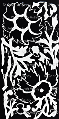 Flowers in Black and White (Vertical)