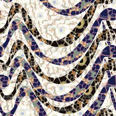 crawling snakes mosaic