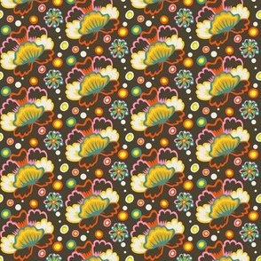 Year of the Snake coordinating fabric - rose