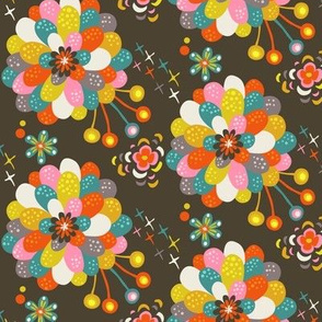 Year of the Snake coordinating fabric - dahlia