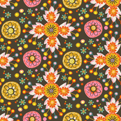 Year of the Snake coordinating fabric - rose