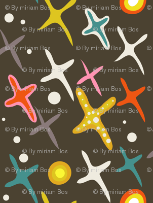 Year of the Snake coordinating fabric - stars