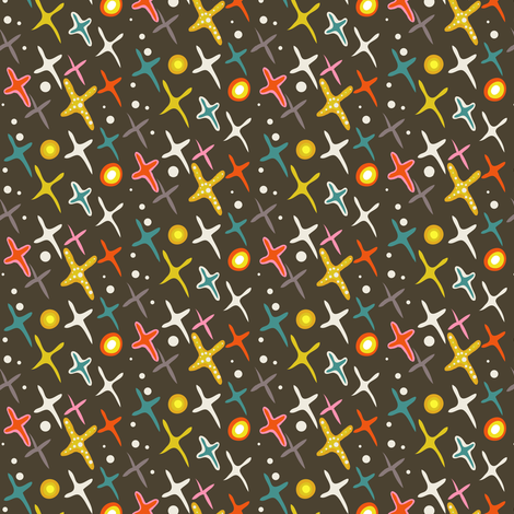 Year of the Snake coordinating fabric - stars fabric by irrimiri on Spoonflower - custom fabric