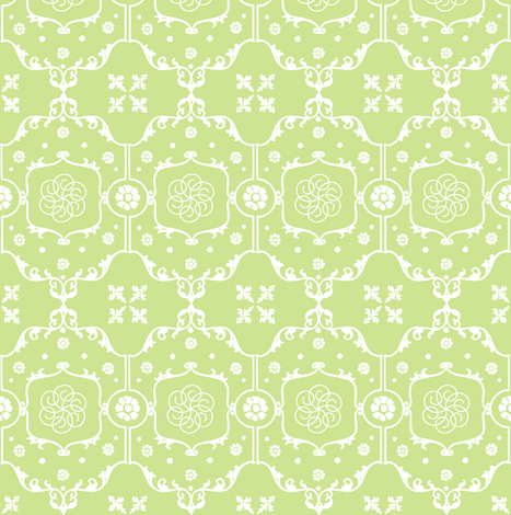 Shabby Frame in Lime Pistachio fabric by fridabarlow on Spoonflower - custom fabric