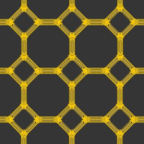 Mosaic Regency in Gold and Charcoal