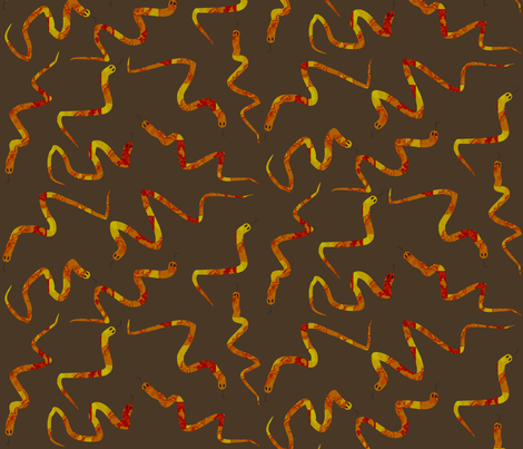 Snakes on Fire fabric by smuk on Spoonflower - custom fabric