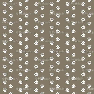 Brown Cocoa Paw Print