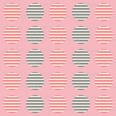 Pink Striped Circles