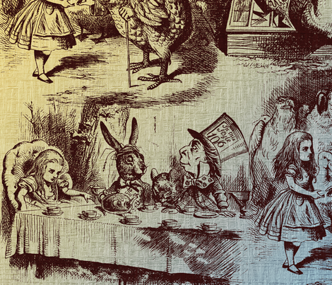 Alice in Wonderland Collage fabric by pencreations on Spoonflower - custom fabric