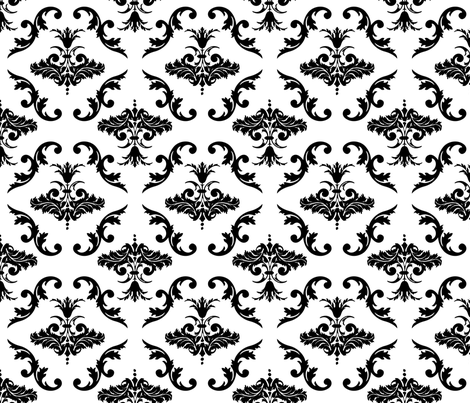 Vintage Damask fabric by pencreations on Spoonflower - custom fabric