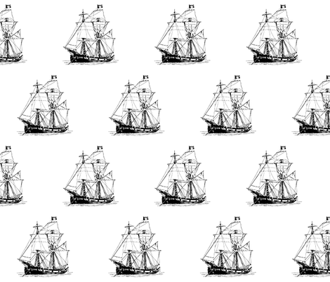 Pirate Ship fabric by pencreations on Spoonflower - custom fabric