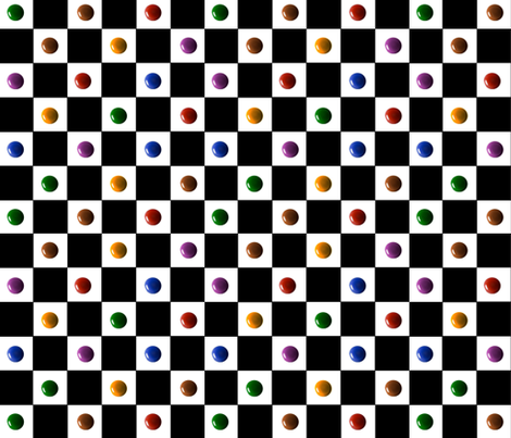 Checkerboard with bright paint drops fabric by whimzwhirled on Spoonflower - custom fabric