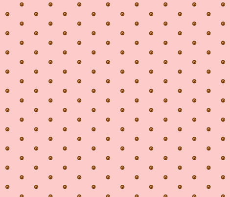Chocolate Drops on Pink Lemonade fabric by theresa_grzecki on Spoonflower - custom fabric