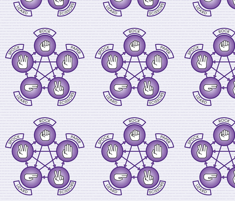 Rock, Paper, Scissor, Lizard, Spock fabric by studiofibonacci on Spoonflower - custom fabric