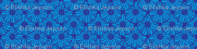 Boho Blossoms Tile (Blue)