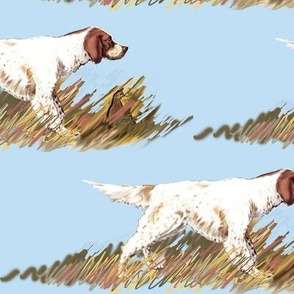 Setter Wiith Bird Fabric