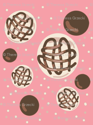 Bon bon explosion on pink