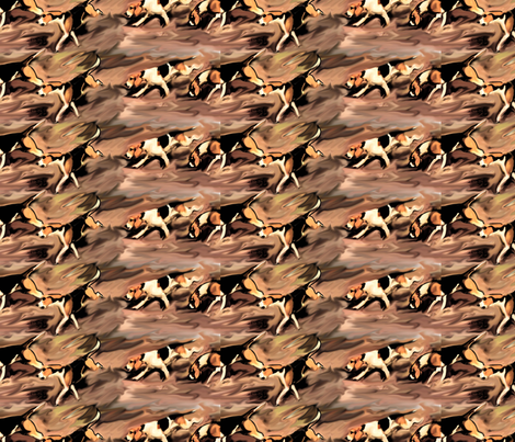 After the Fox: fox hound fabric fabric by dogdaze_ on Spoonflower - custom fabric
