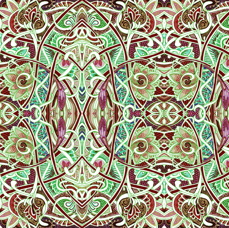Autumn Garden Archways fabric by edsel2084 on Spoonflower - custom fabric