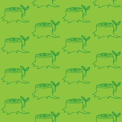 tree stumps grass fabric by gollybard on Spoonflower - custom fabric