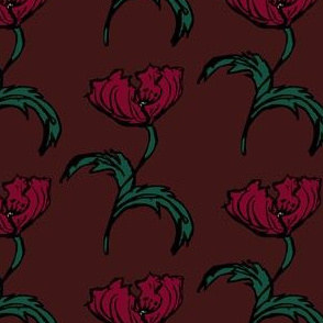 Poppy on Brown
