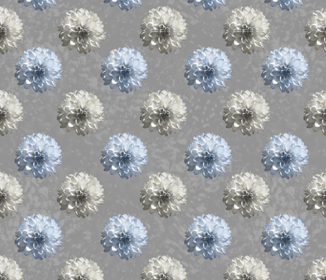 grey daisies fabric by laurl on Spoonflower - custom fabric