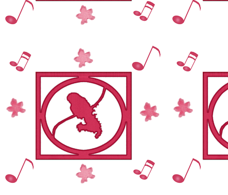 Madinina logo mizik pink fabric by dieezah on Spoonflower - custom fabric