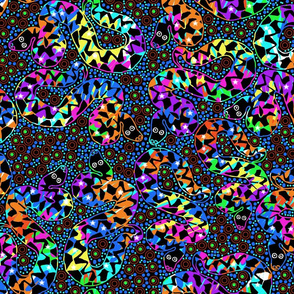 Rainbow Snakes, copyright 2013 seasparkles