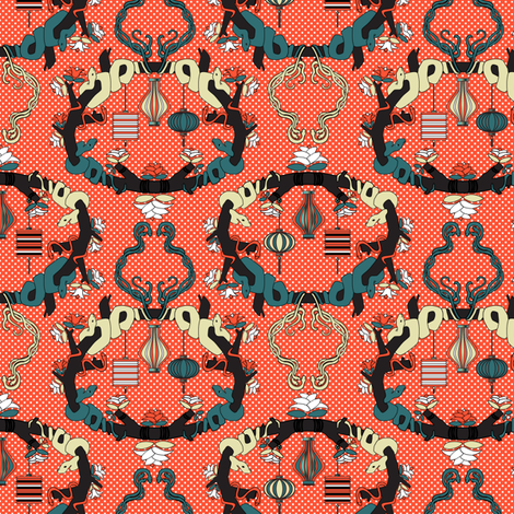 Chinese Lanterns Summer fabric by mag-o on Spoonflower - custom fabric