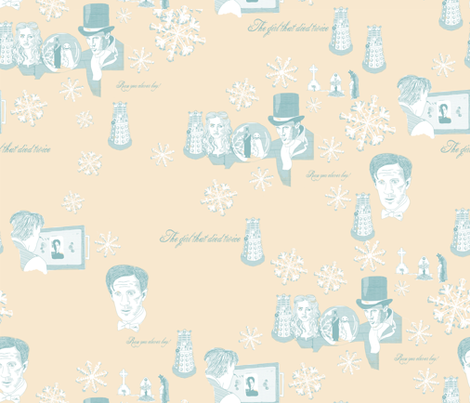 Doctor Who & Oswin Oswald - The girl who died twice fabric by lusyspoon on Spoonflower - custom fabric