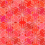 Snowflake in red