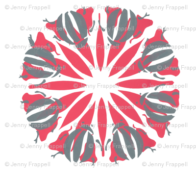 Christmas Beetles Mandala T-shirt Applique © Seasparkles 2012
