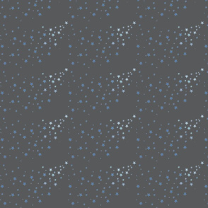 Shooting stars on dark grey