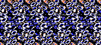 red with blue dots
