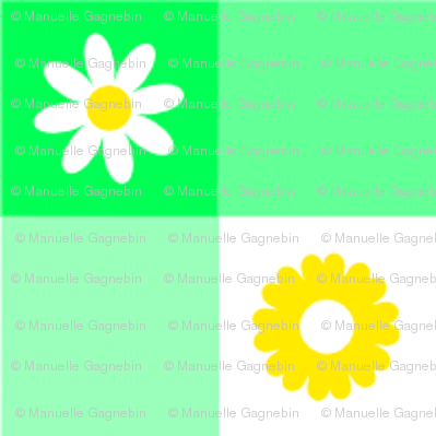 Fleur Vichy verte