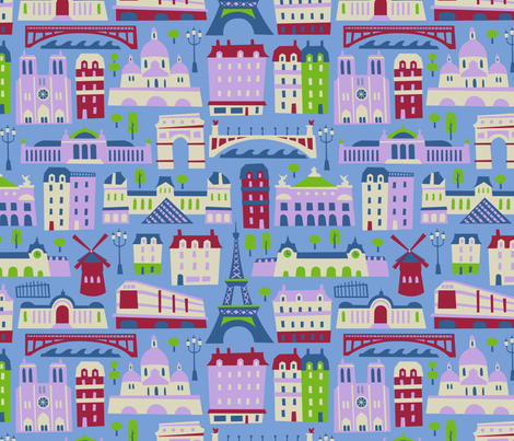 J'adore Paris fabric by acbeilke on Spoonflower - custom fabric