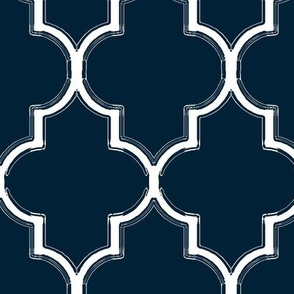 Navy Ogee Flourish