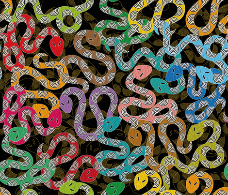 2013-Snakes fabric by cassiopee on Spoonflower - custom fabric