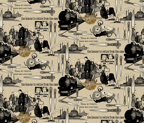 Murder on the Orient Express (Agatha Christie) fabric by scrummy on Spoonflower - custom fabric