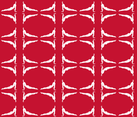 Photoframe Up Dog Red fabric by vk_creative on Spoonflower - custom fabric